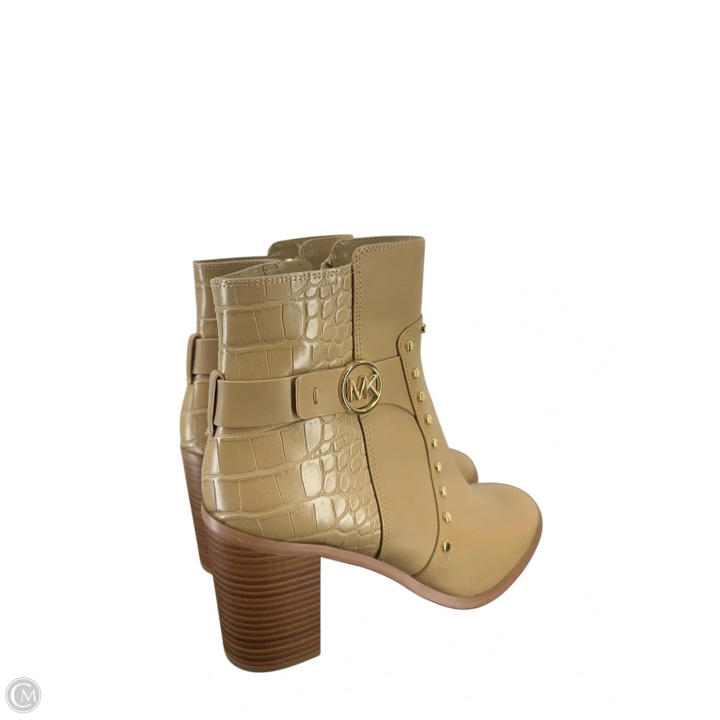 Boots Ankle Heels By Michael By Michael Kors In Beige, Size: 8