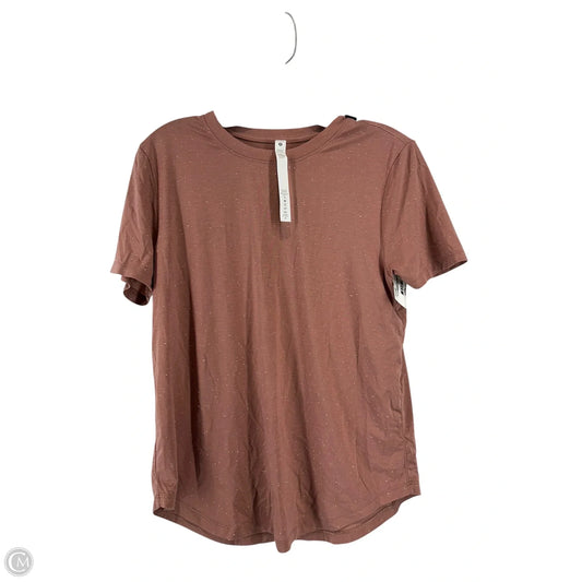 Top Short Sleeve By Lululemon In Maroon, Size: 6