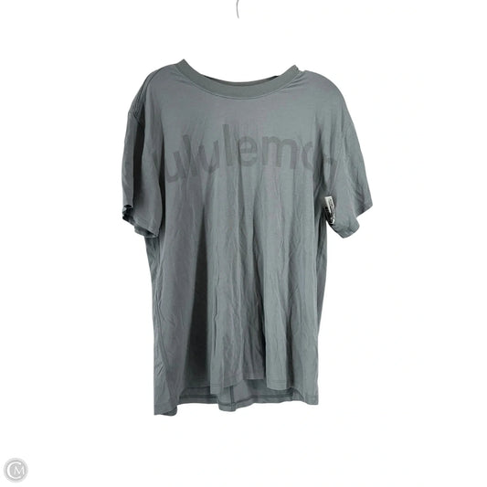Top Short Sleeve By Lululemon In Grey, Size: 8