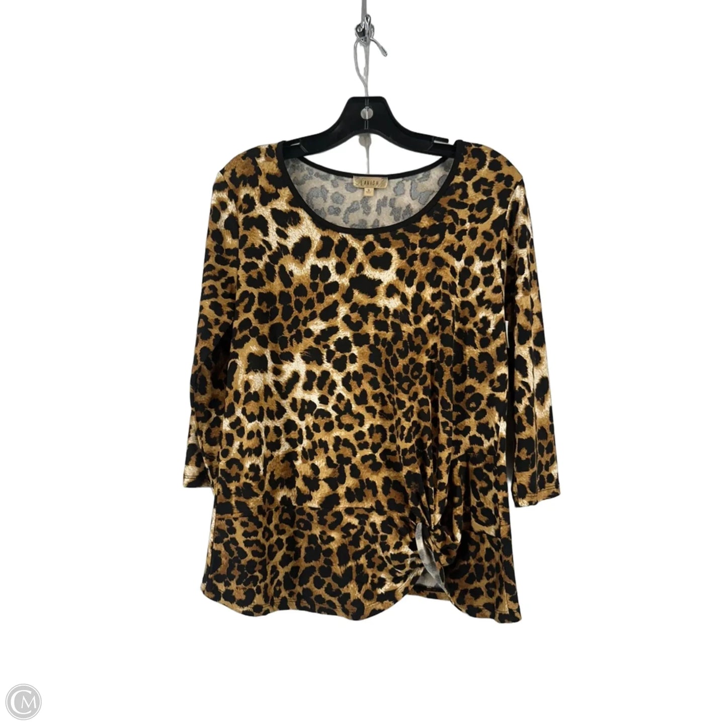 Top Long Sleeve By Lavish In Leopard Print, Size: S