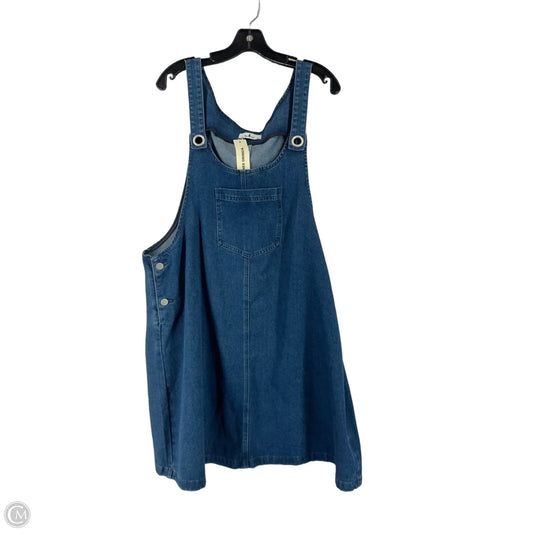 Dress Casual Midi By Agnes Orinda In Blue Denim, Size: 1x
