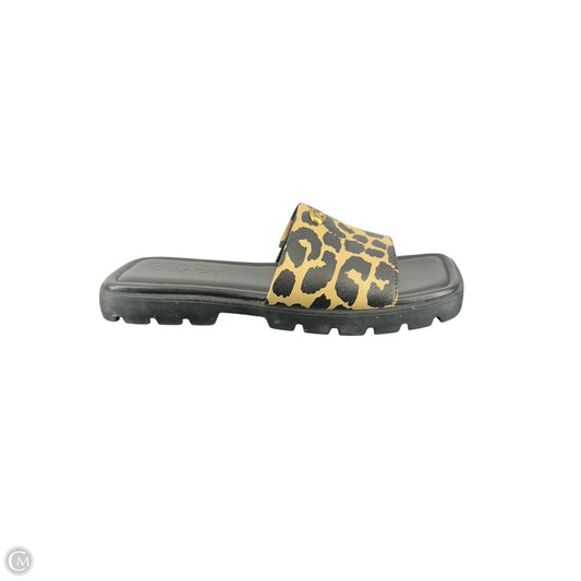 Sandals Designer By Coach In Animal Print, Size: 8.5