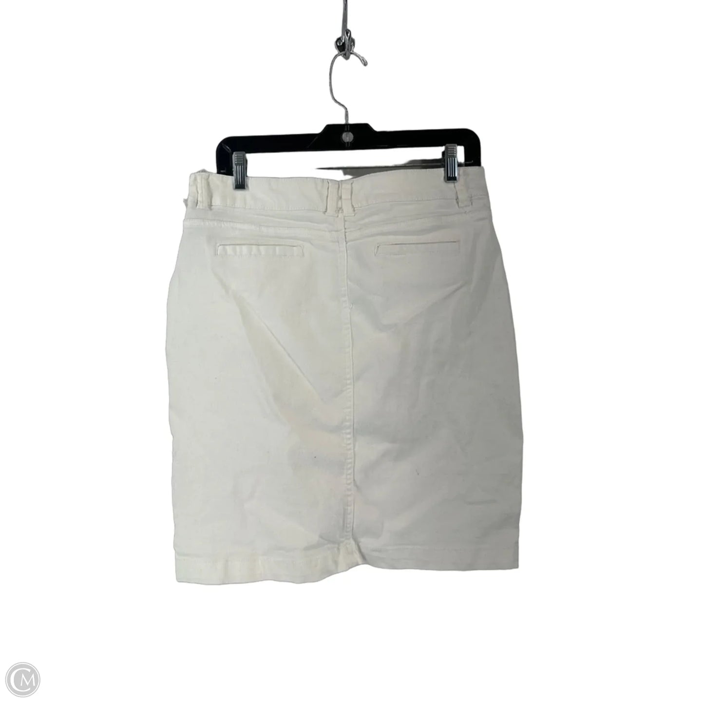 Skirt Midi By Per Se In White Denim, Size: 8