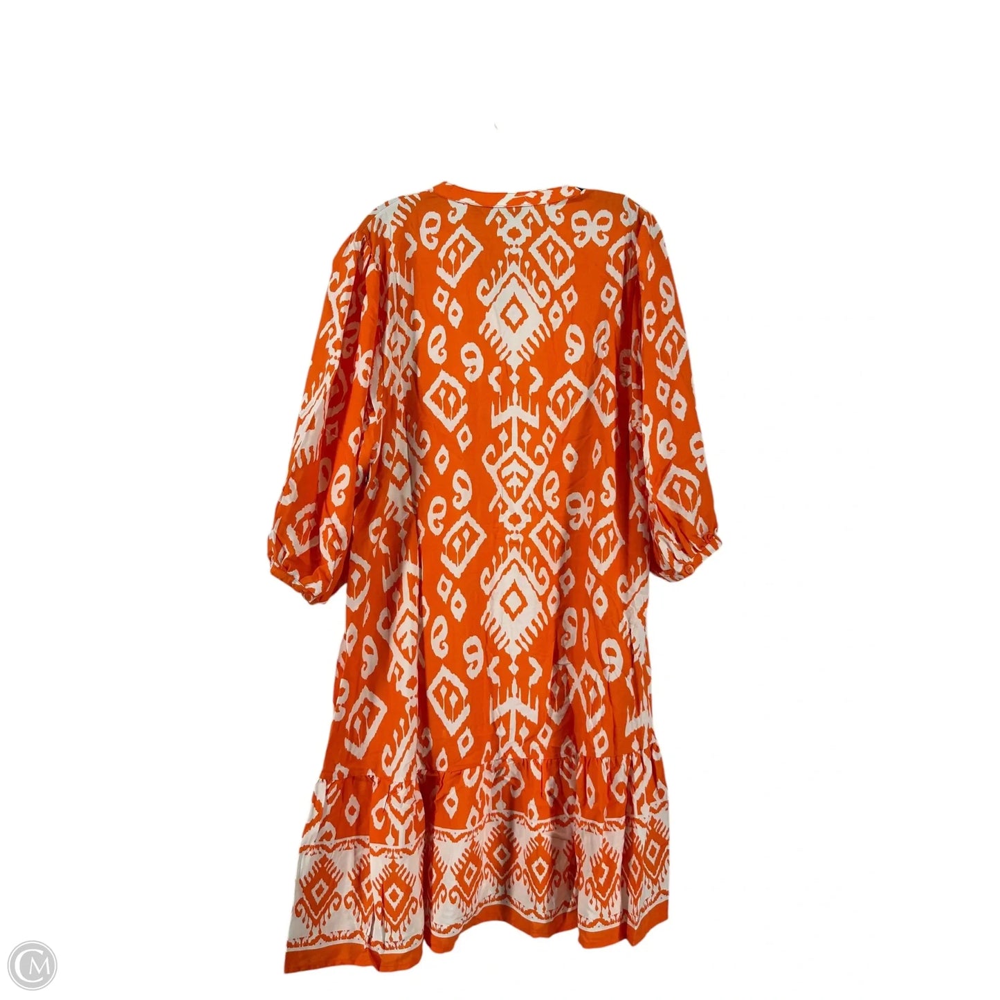 Dress Casual Short By Mlle Gabrielle In Orange, Size: L