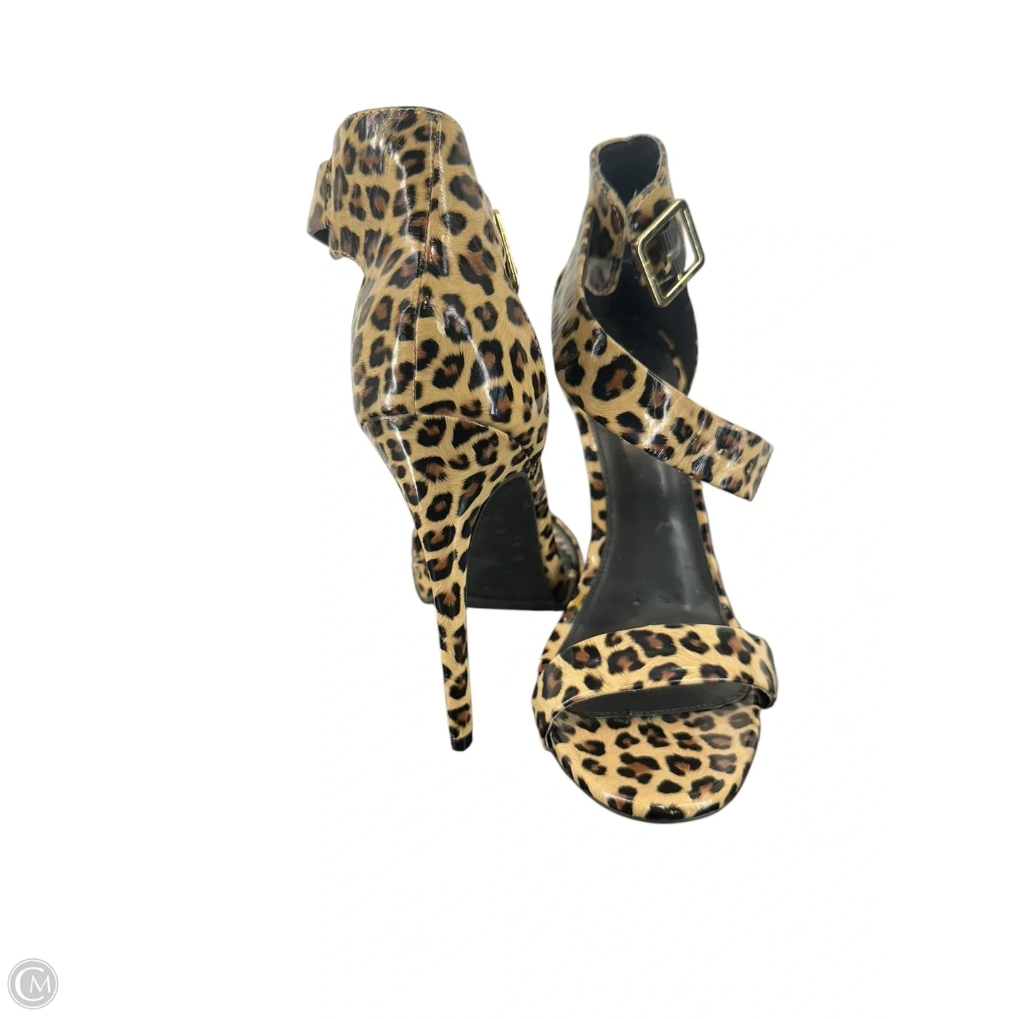 Sandals Heels Stiletto By Charlotte Russe In Animal Print, Size: 9
