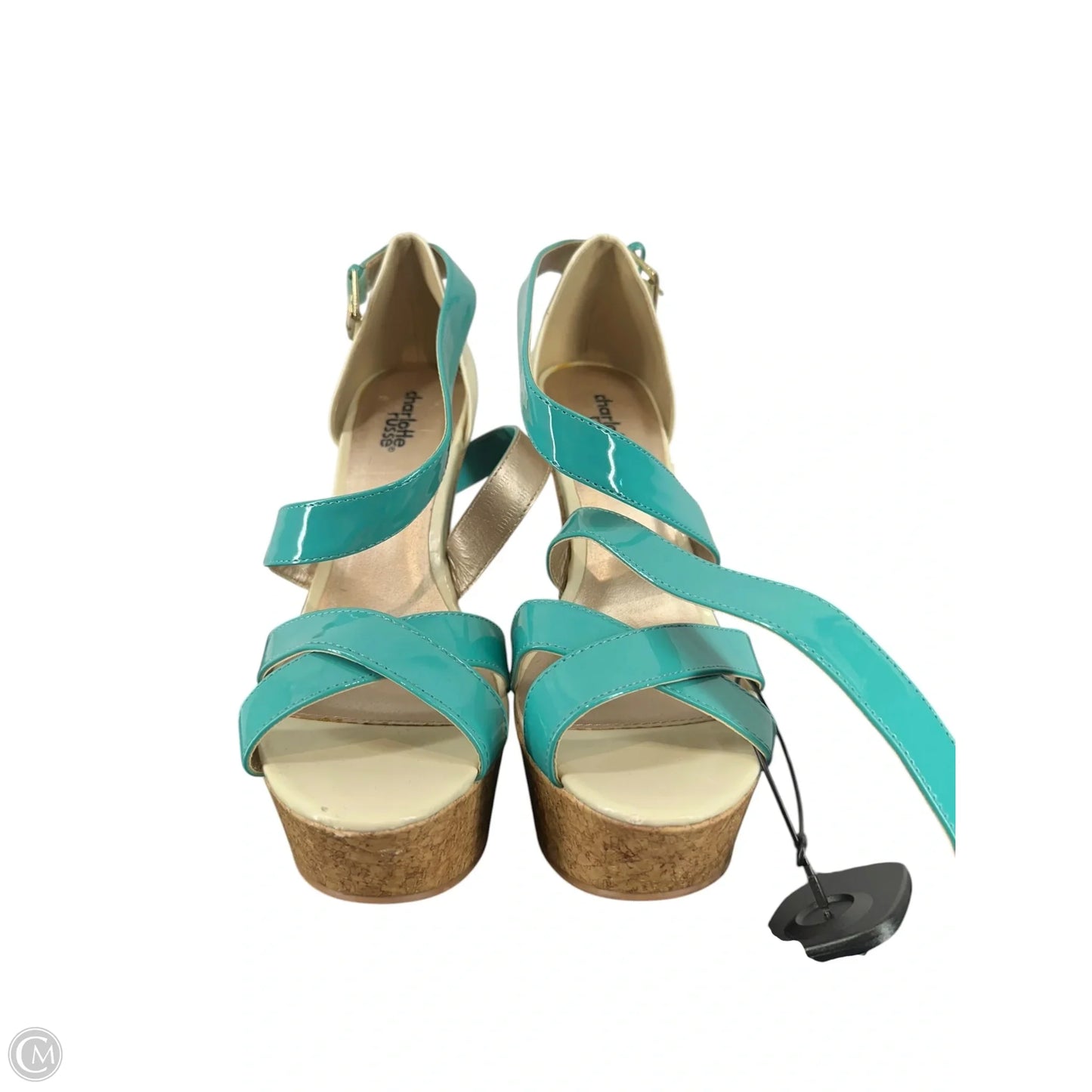 Shoes Heels Wedge By Charlotte Russe In Blue, Size: 8