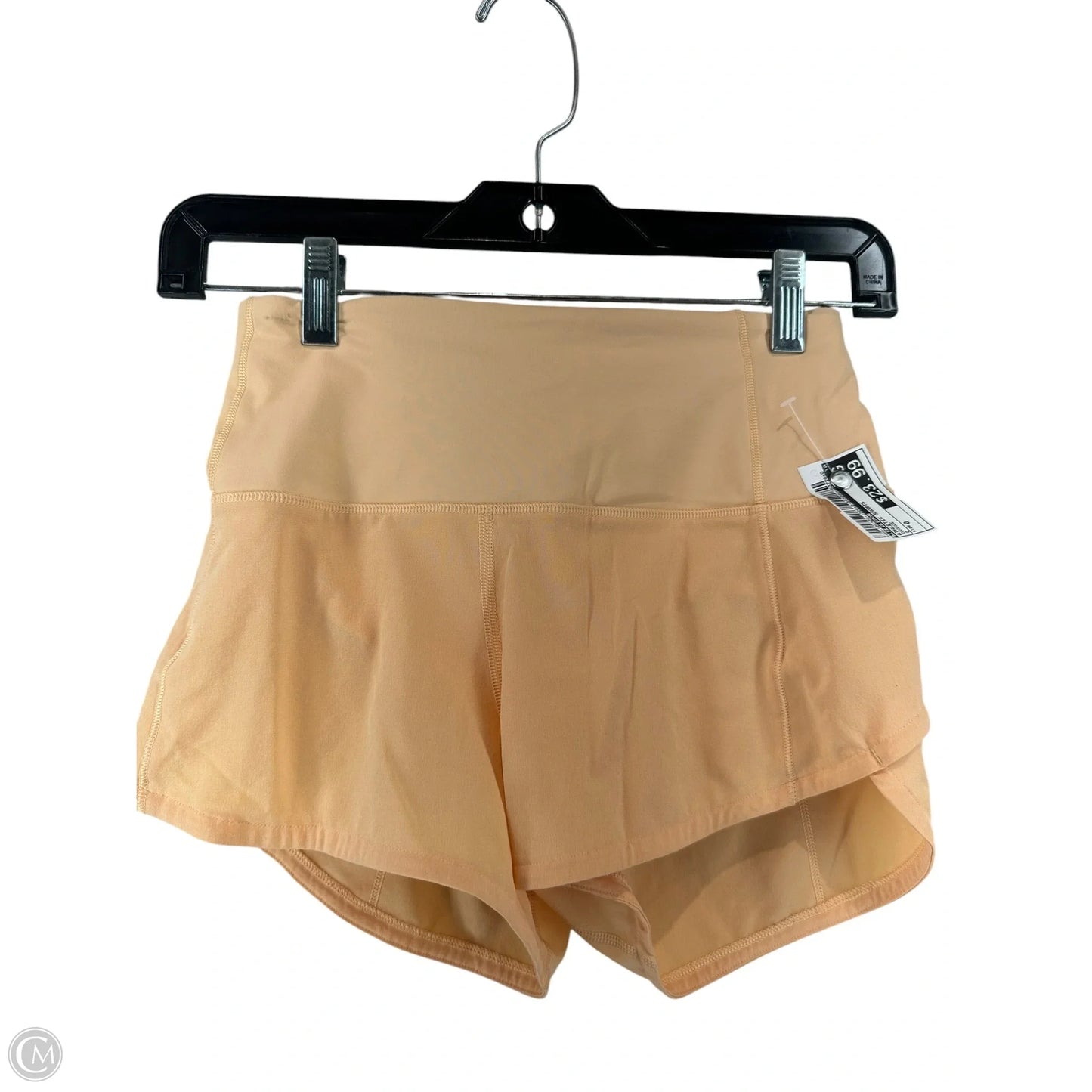 Athletic Shorts By Lululemon In Orange, Size: 0