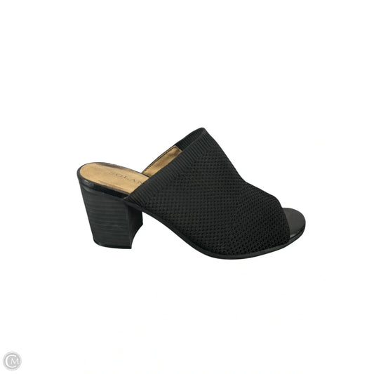 Sandals Heels Block By Solanz In Black, Size: 8