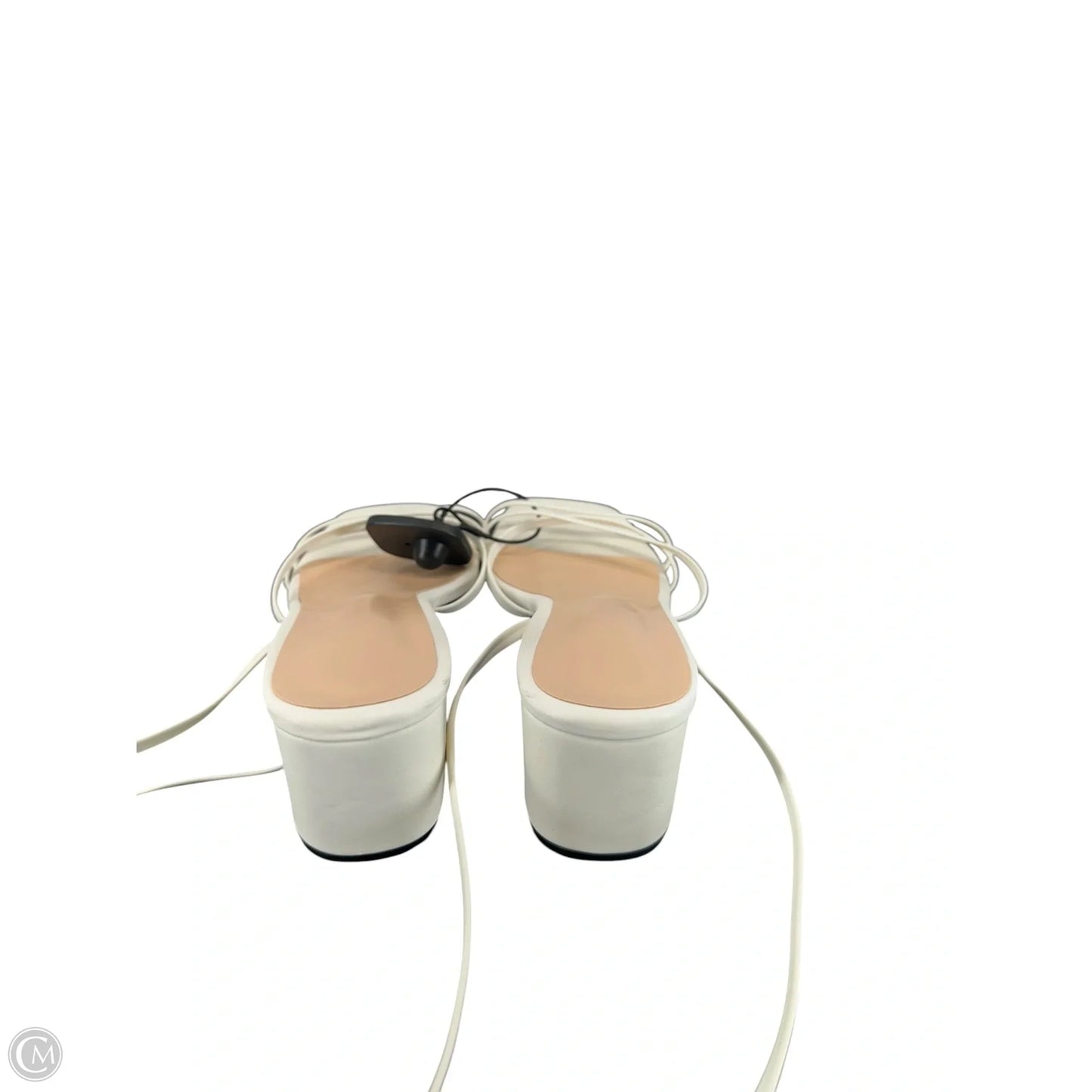 Sandals Heels Block By Clothes Mentor In White, Size: 10
