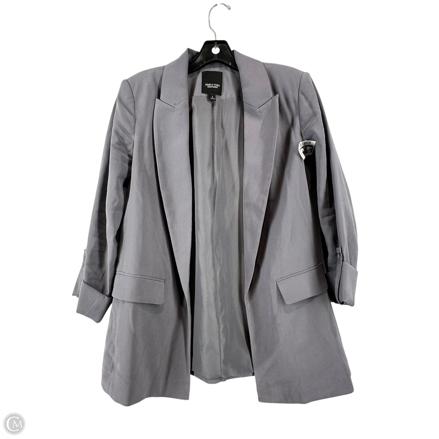 Blazer By Simply Vera In Grey, Size: S