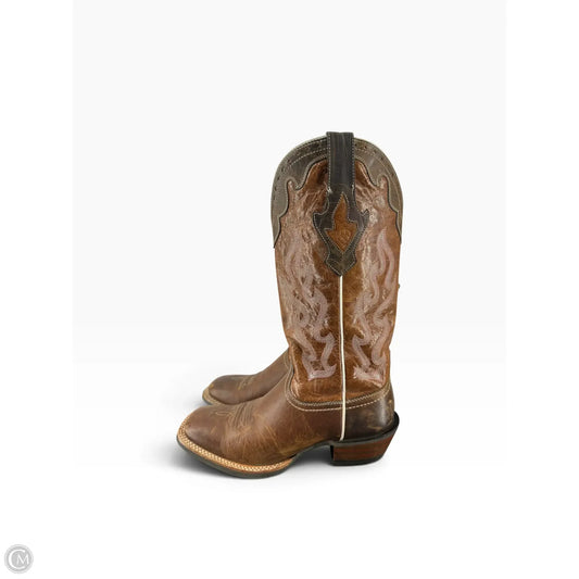 Boots Mid-calf Heels By Ariat In Brown, Size: 7