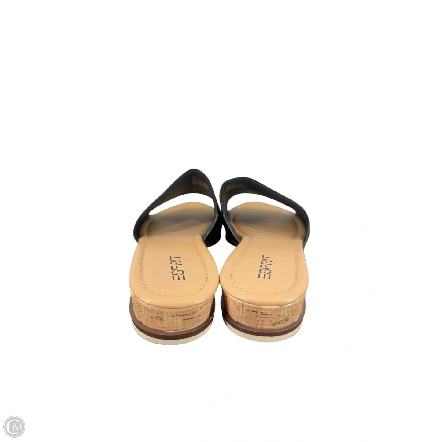 Sandals Heels Wedge By Esprit In Black & Brown, Size: 9