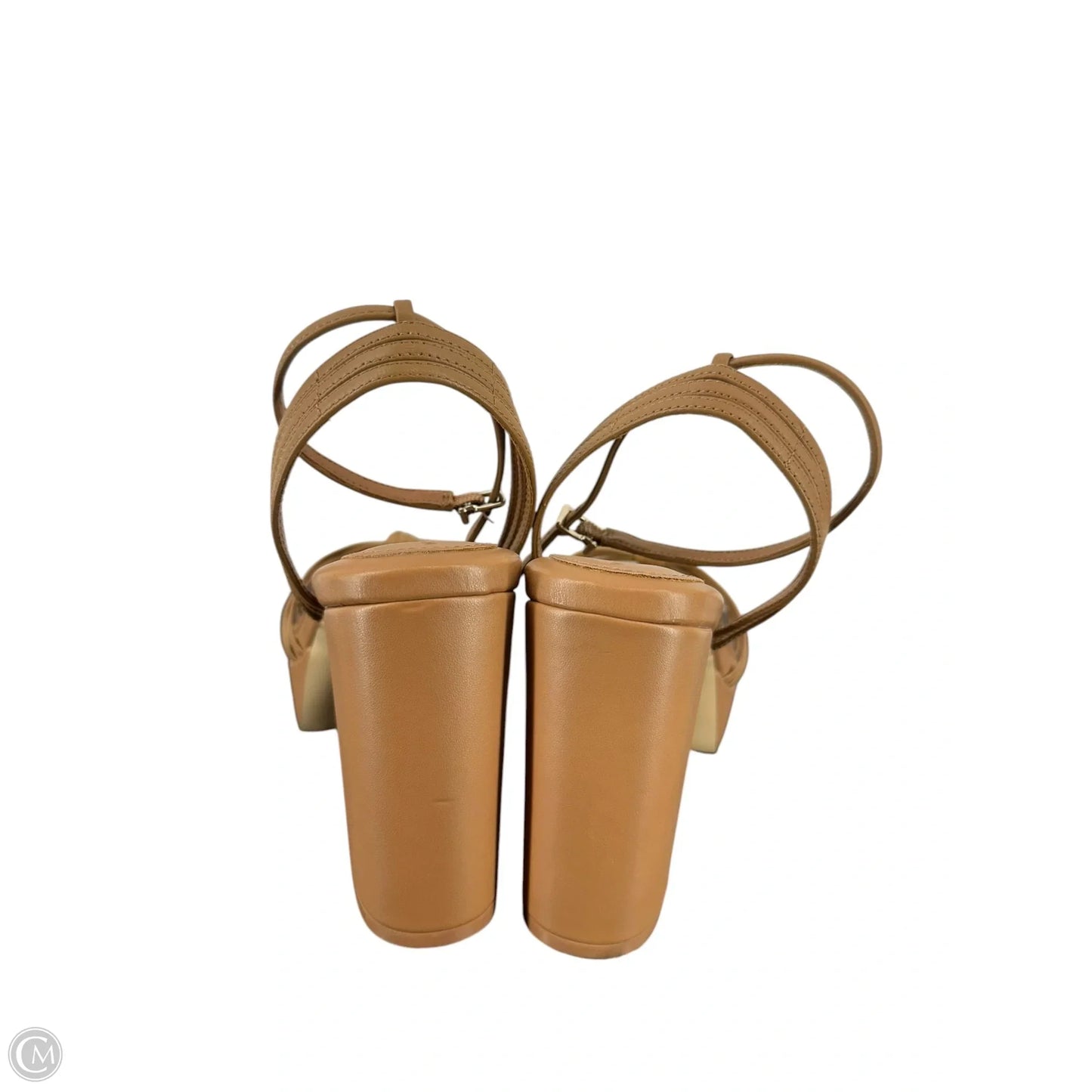 Sandals Heels Block By White House Black Market In Tan, Size: 8