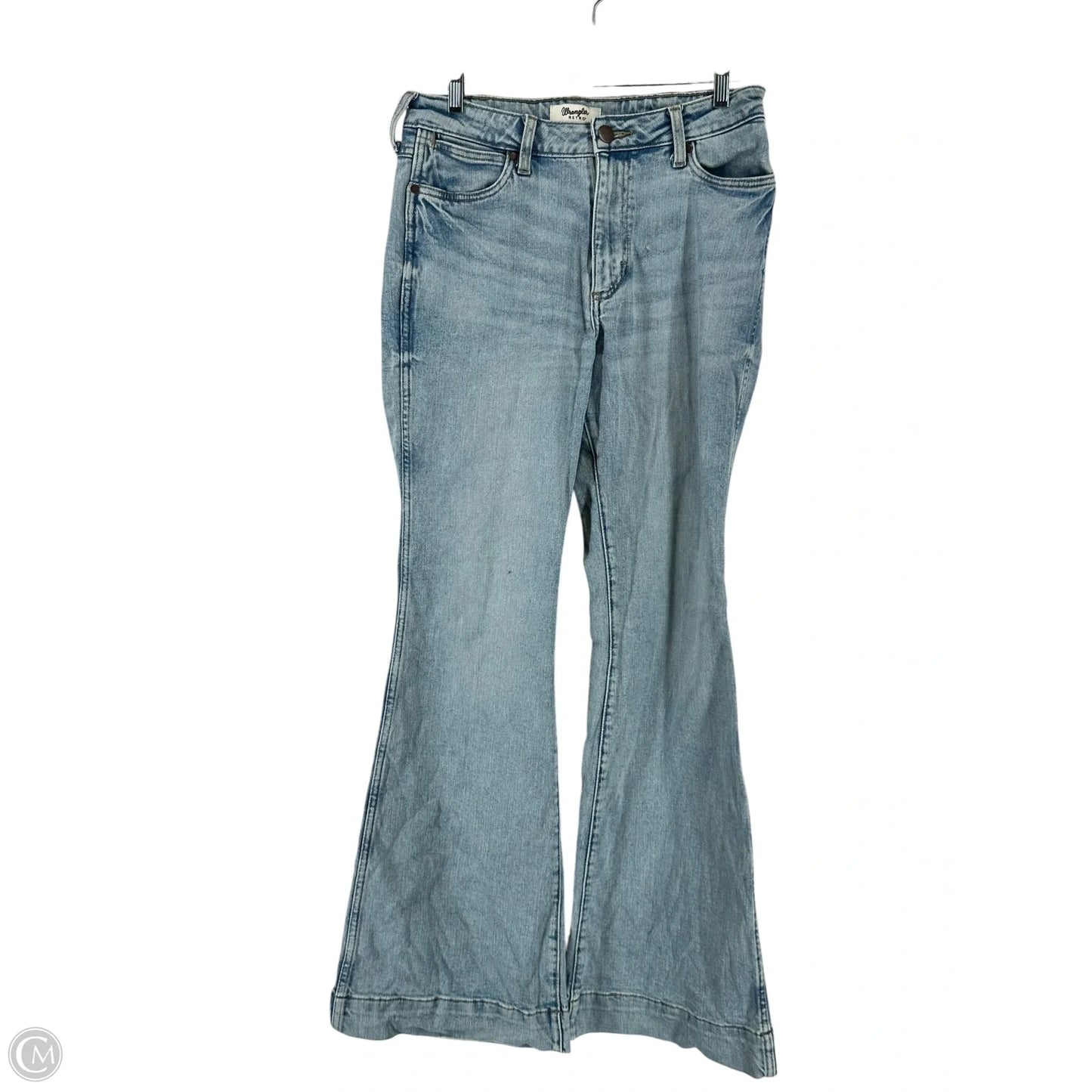 Jeans Wide Leg By Wrangler In Blue Denim, Size: 8