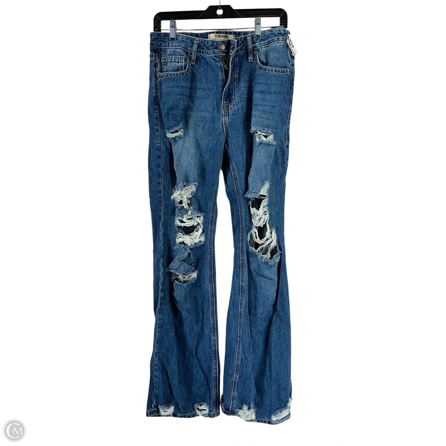 Jeans Flared By Rock & Roll In Blue Denim, Size: 6