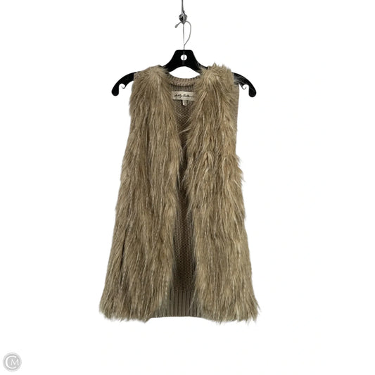 Vest Faux Fur & Sherpa By Sebby In Tan, Size: M