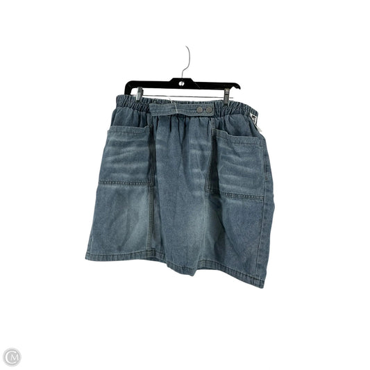 Skirt Midi By Emery Rose In Blue Denim, Size: 16