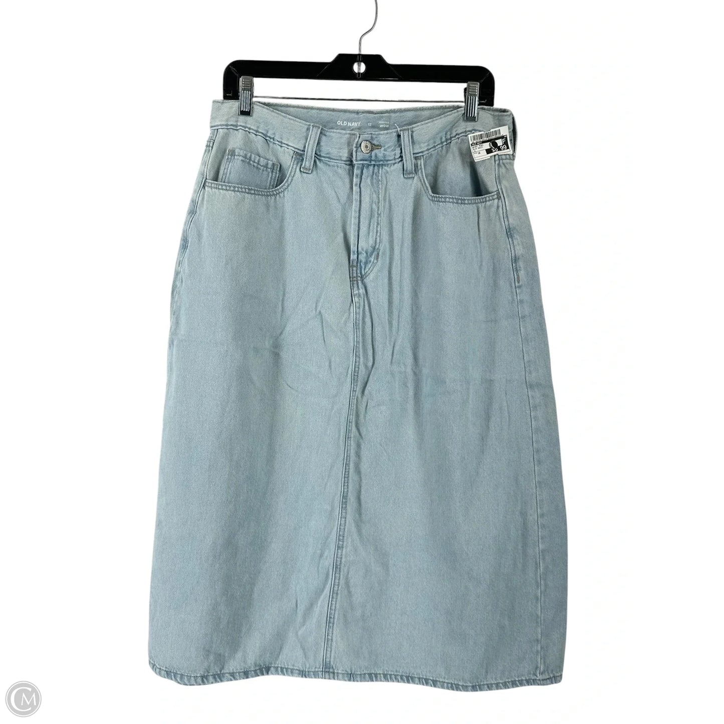 Skirt Midi By Old Navy In Blue Denim, Size: 12