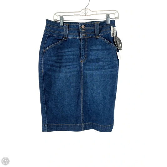 Skirt Midi By One 5 One In Blue Denim, Size: M