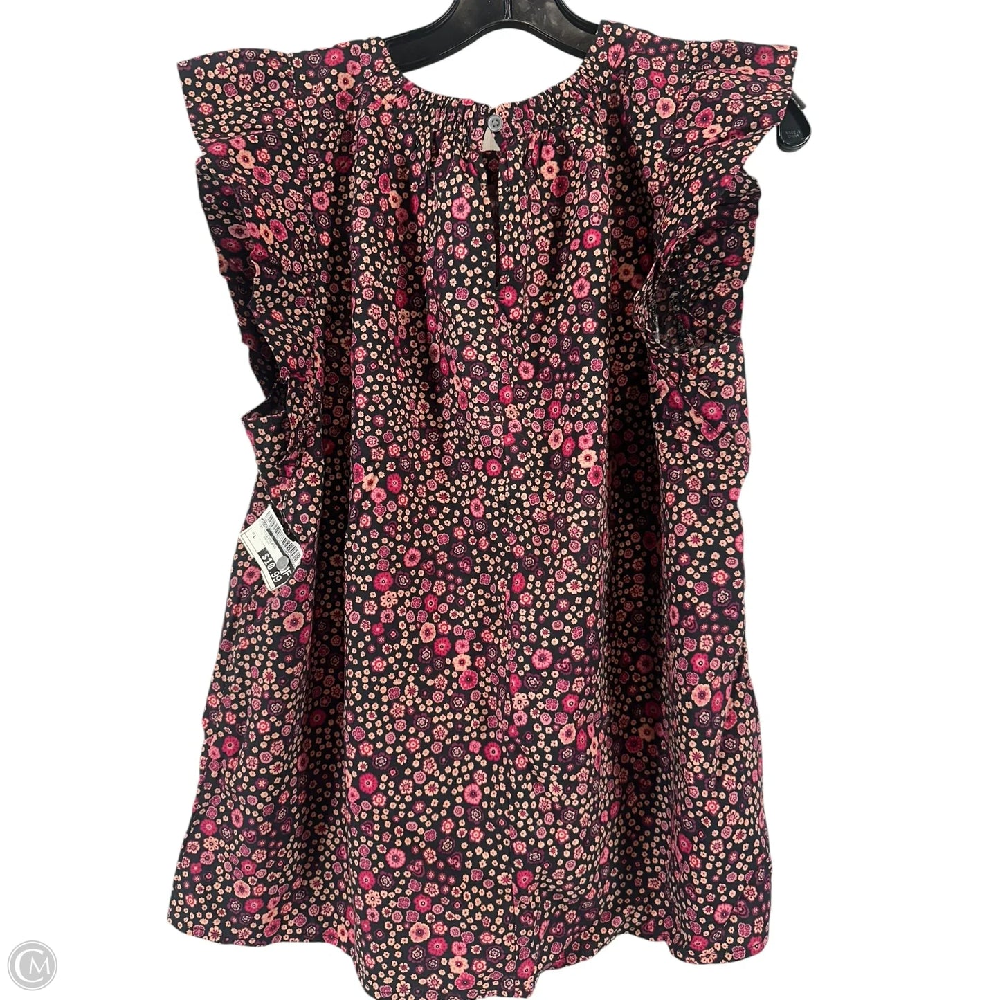 Top Sleeveless By Loft In Floral Print, Size: L