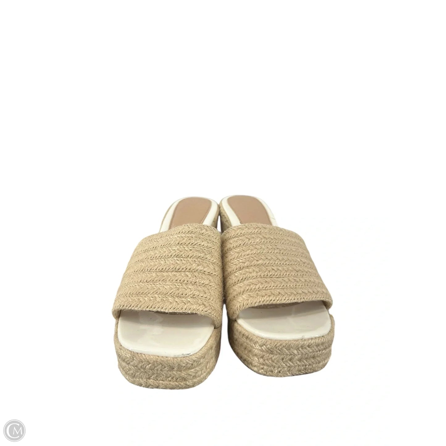 Sandals Heels Block By Clothes Mentor In Beige, Size: 6