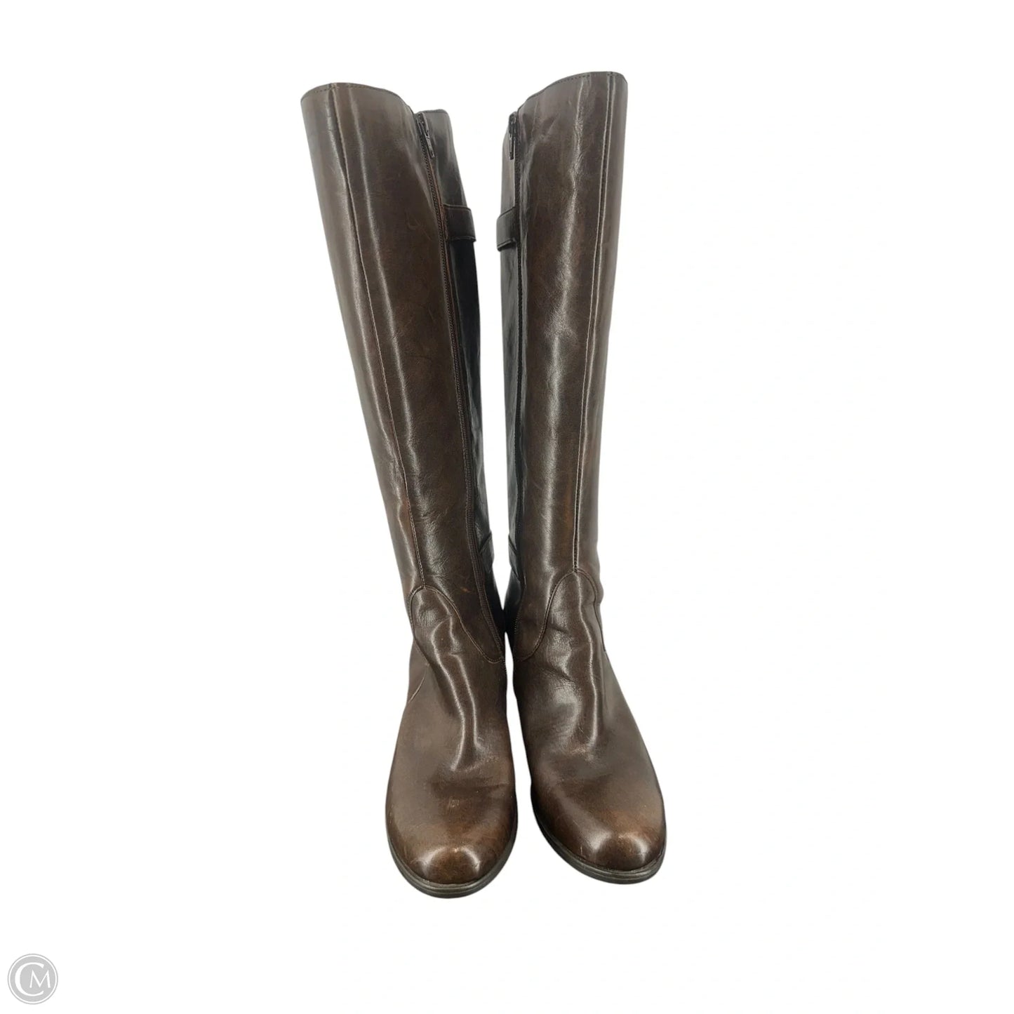 Boots Knee Heels By Born In Brown, Size: 10
