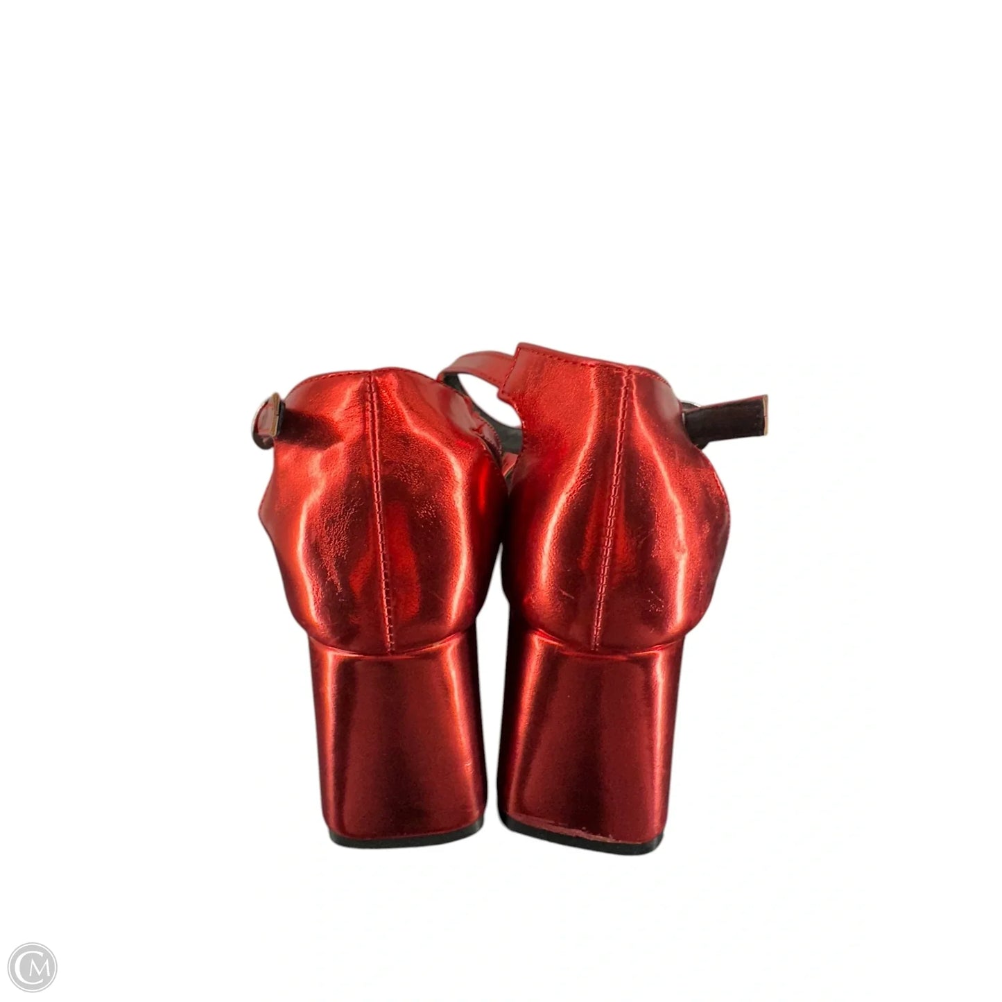 Sandals Heels Block By Clothes Mentor In Red, Size: 8