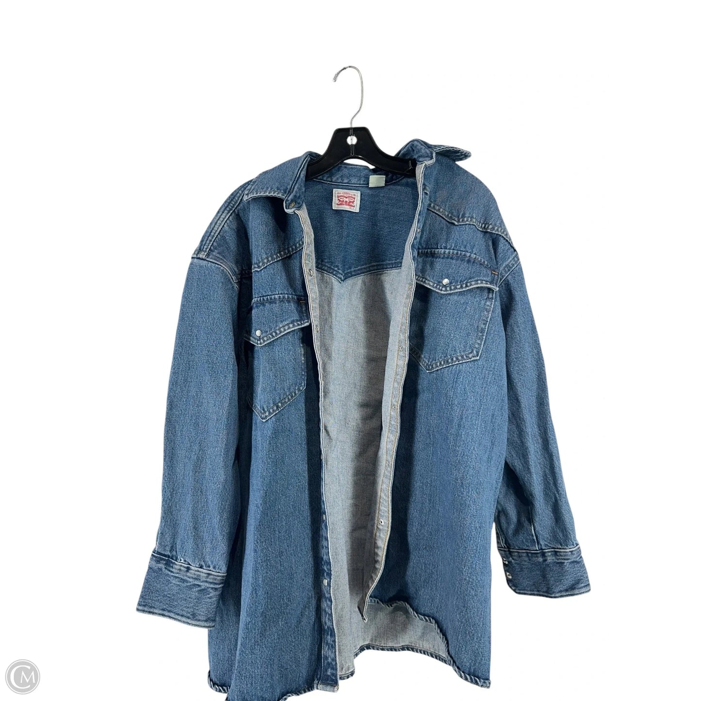 Jacket Denim By Levis In Blue Denim, Size: Sp