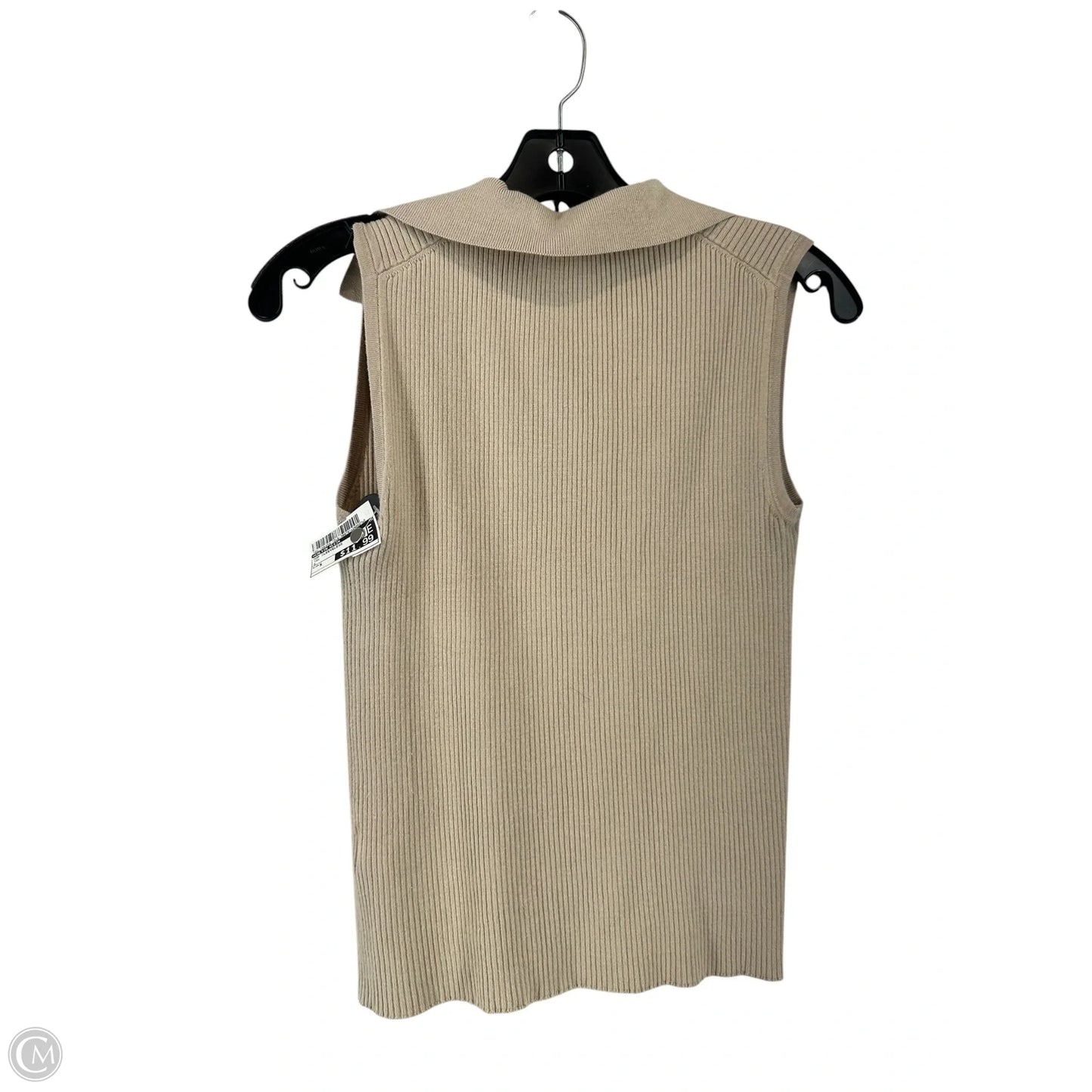 Top Sleeveless By Calvin Klein In Tan, Size: S