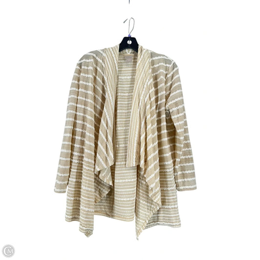 Cardigan By Chicos In Tan & White, Size: S