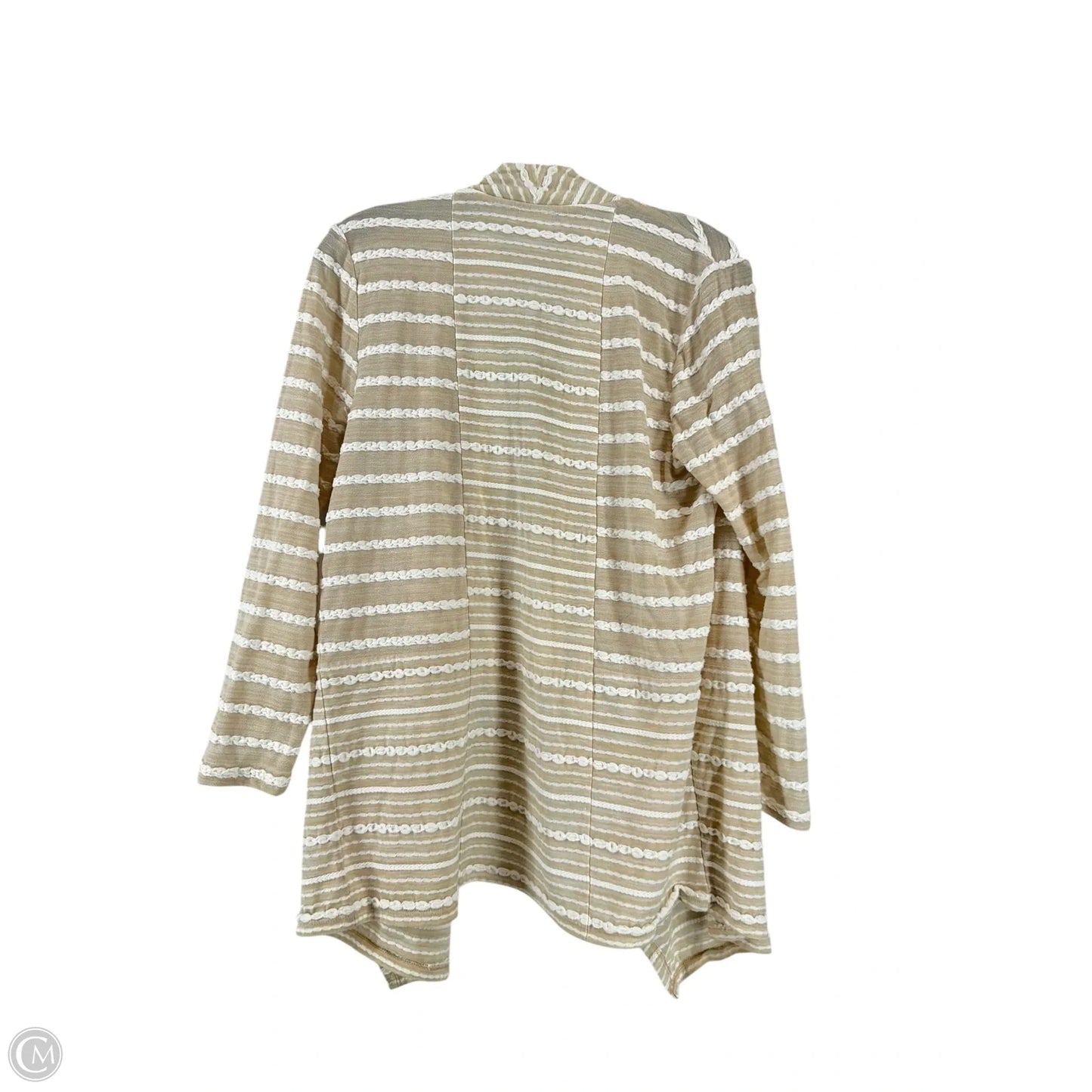 Cardigan By Chicos In Tan & White, Size: S