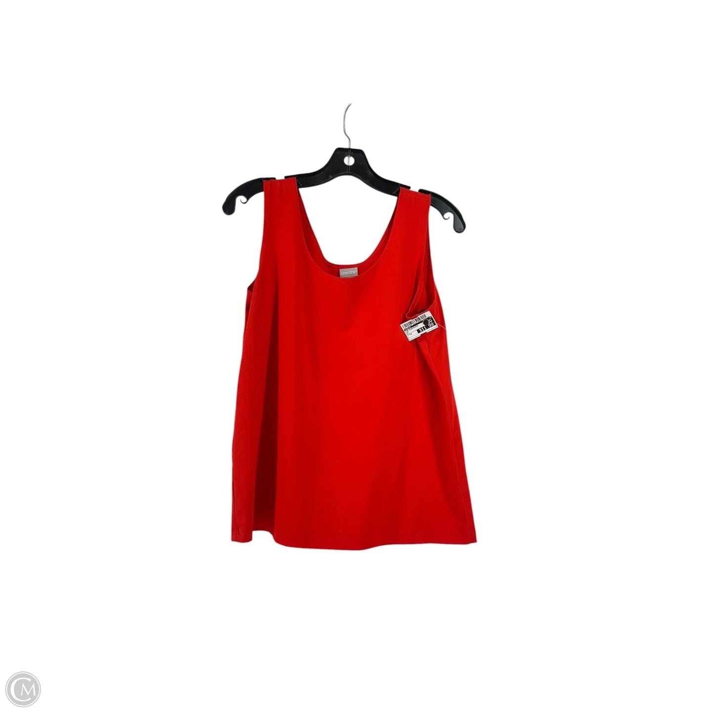 Top Sleeveless By Chicos In Red, Size: M