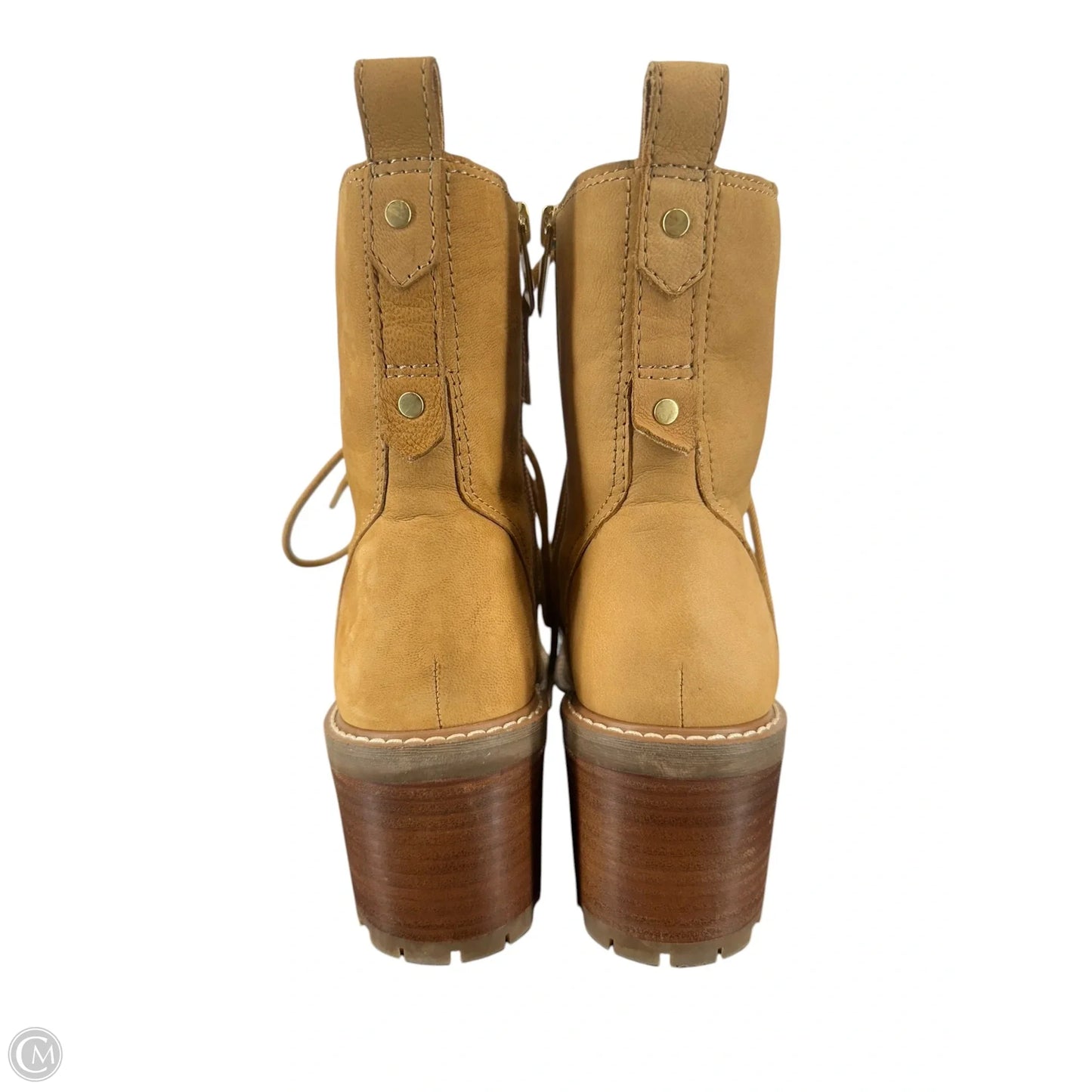 Boots Ankle Heels By Crown Vintage In Tan, Size: 6.5
