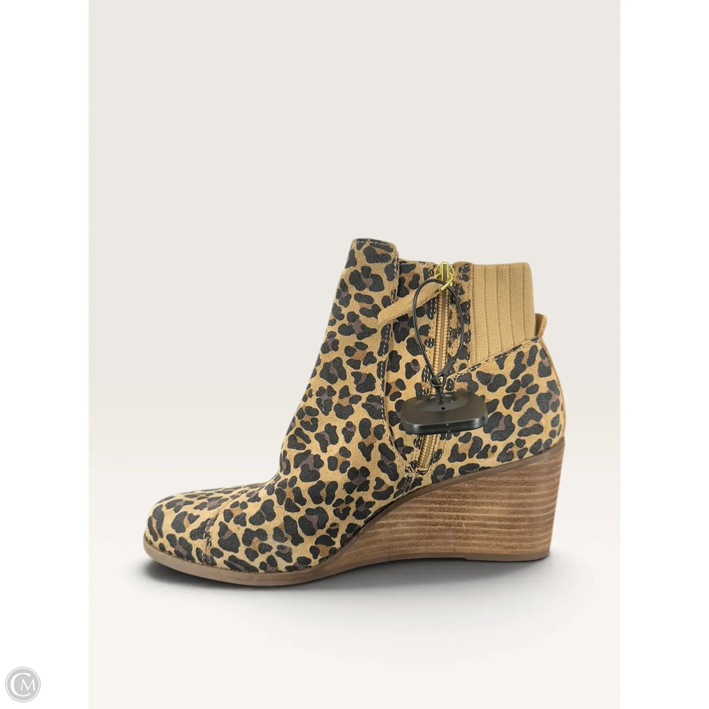 Boots Ankle Heels By Toms In Leopard Print, Size: 8