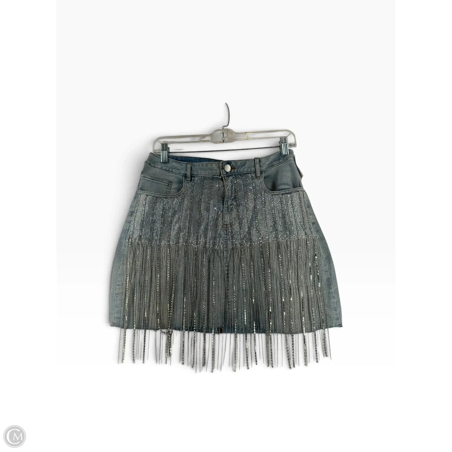 Skirt Mini & Short By Blue B In Blue Denim, Size: M