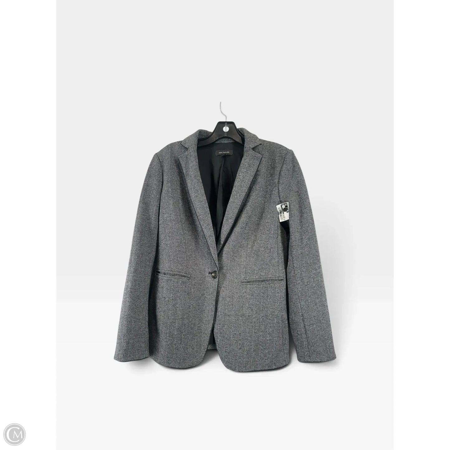 Blazer By Ann Taylor In Grey, Size: 4