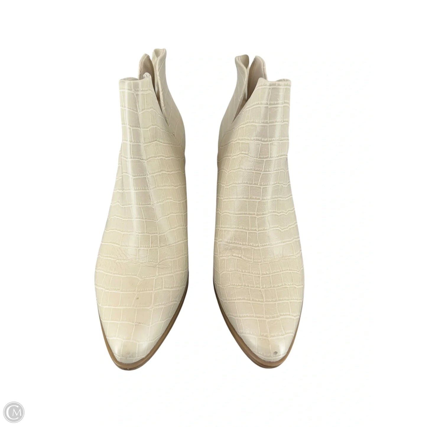 Boots Ankle Heels By Michael Shannon In Ivory, Size: 10