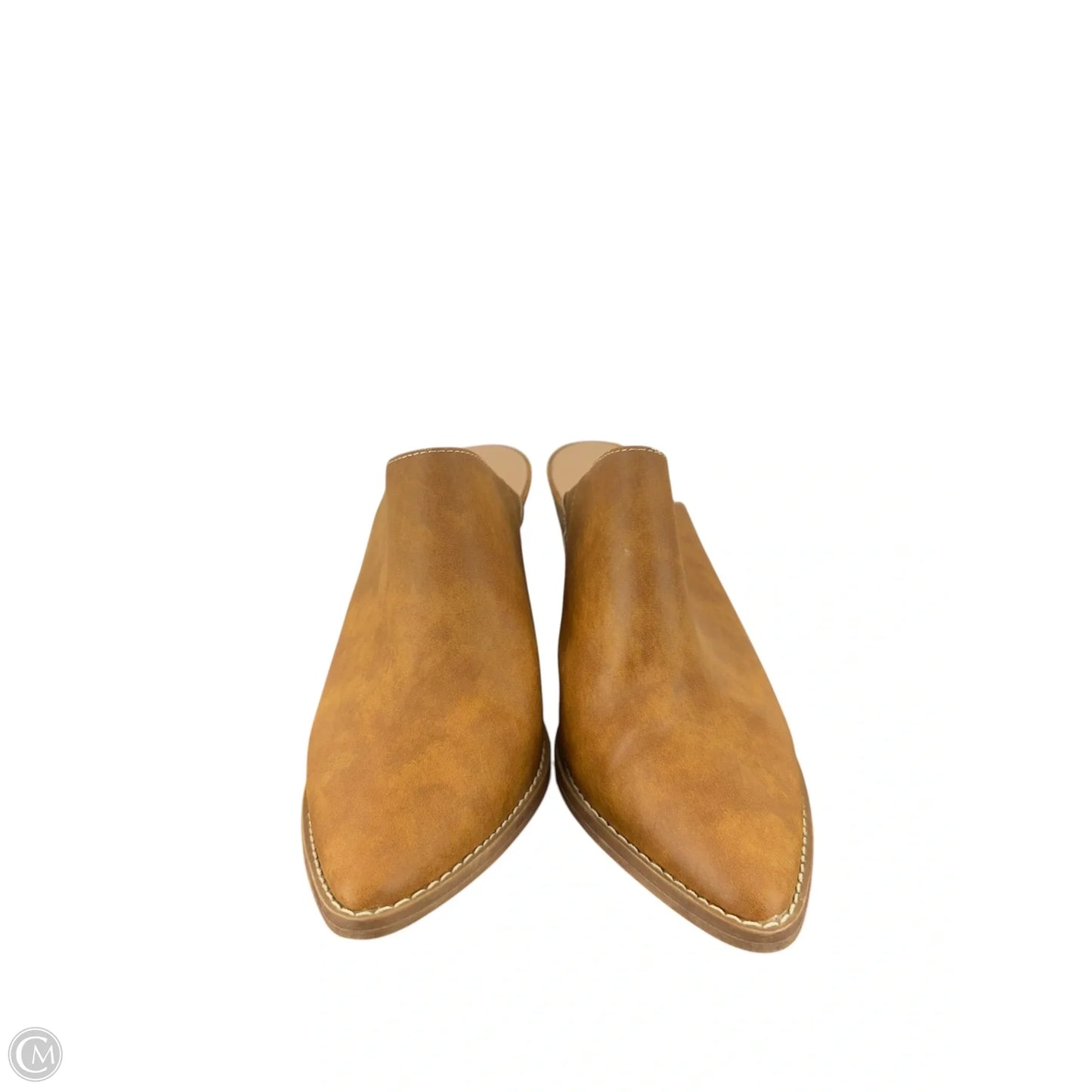 Boots Ankle Heels By Abound In Brown, Size: 8