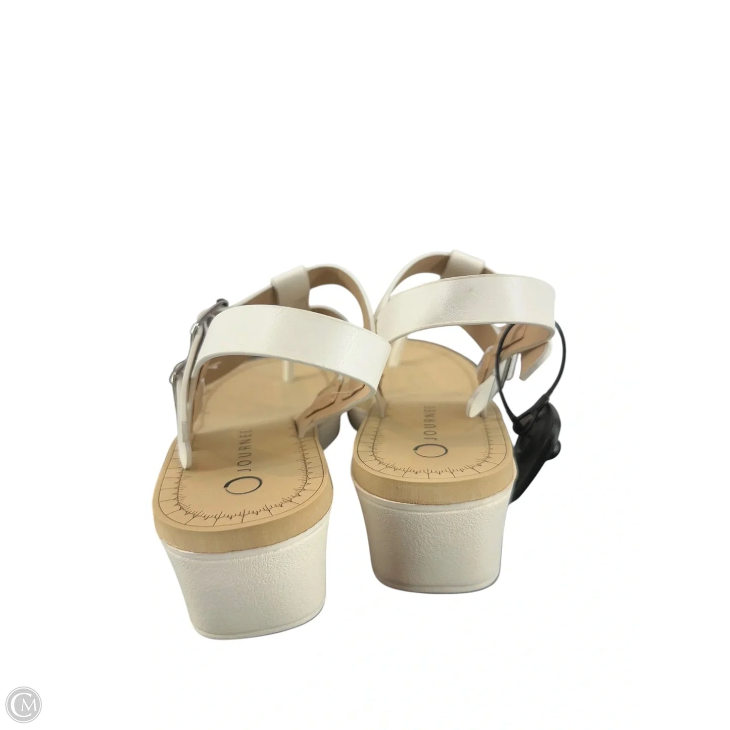 Shoes Heels Wedge By Journee In White, Size: 8.5