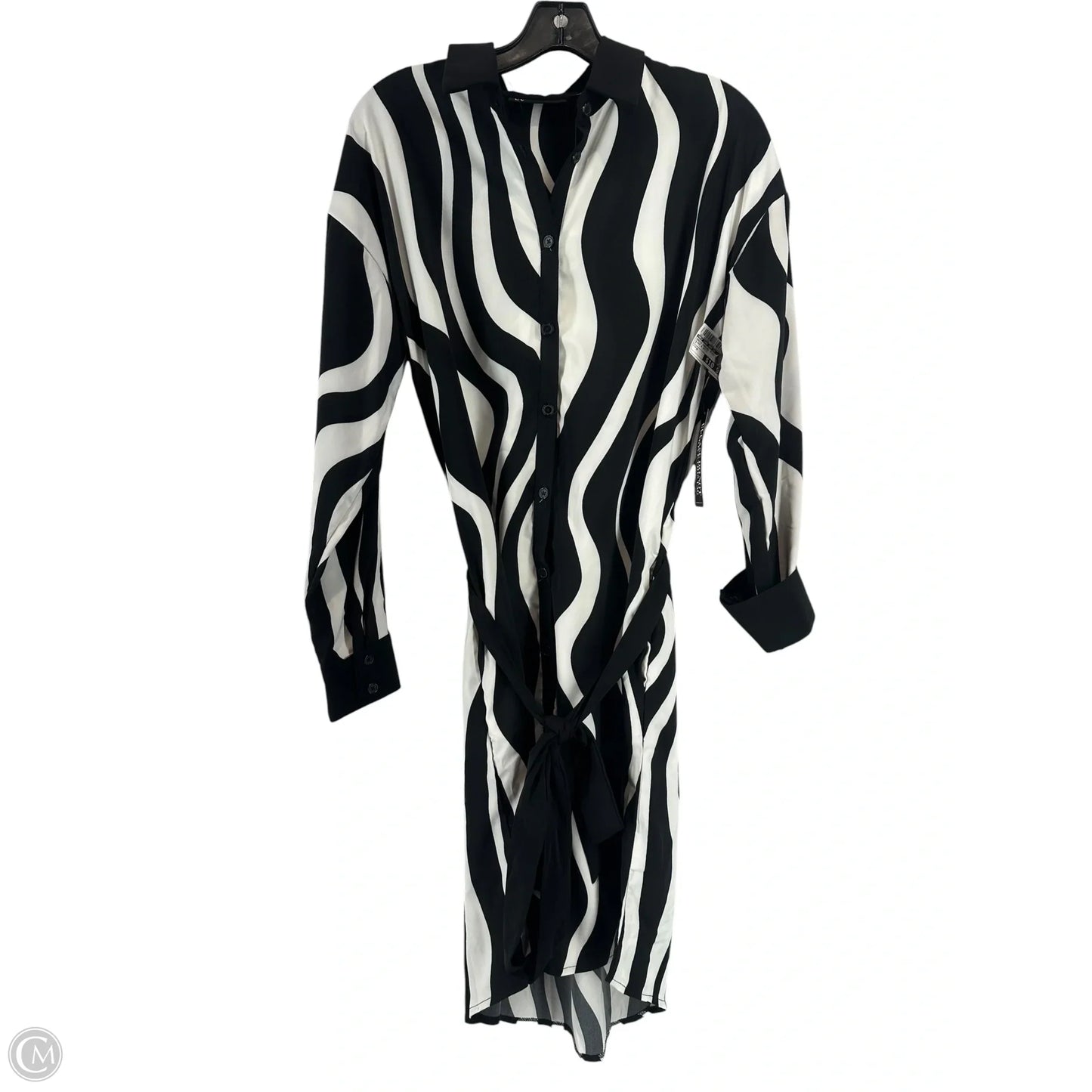 Dress Casual Midi By New York And Co In Black & White, Size: M