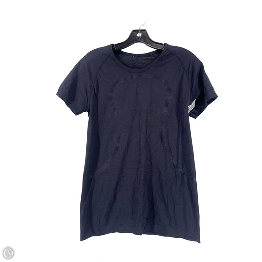 Athletic Top Short Sleeve By Lululemon In Black, Size: S