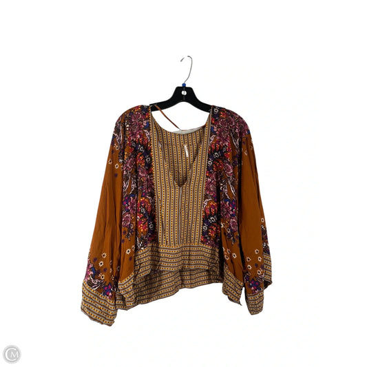 Top Long Sleeve By Free People In Multi-colored, Size: M