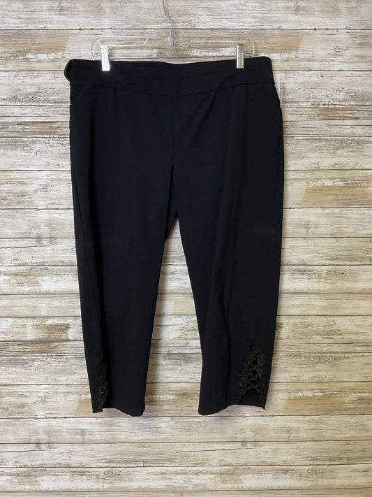 Capris By Dana Buchman In Black, Size:L
