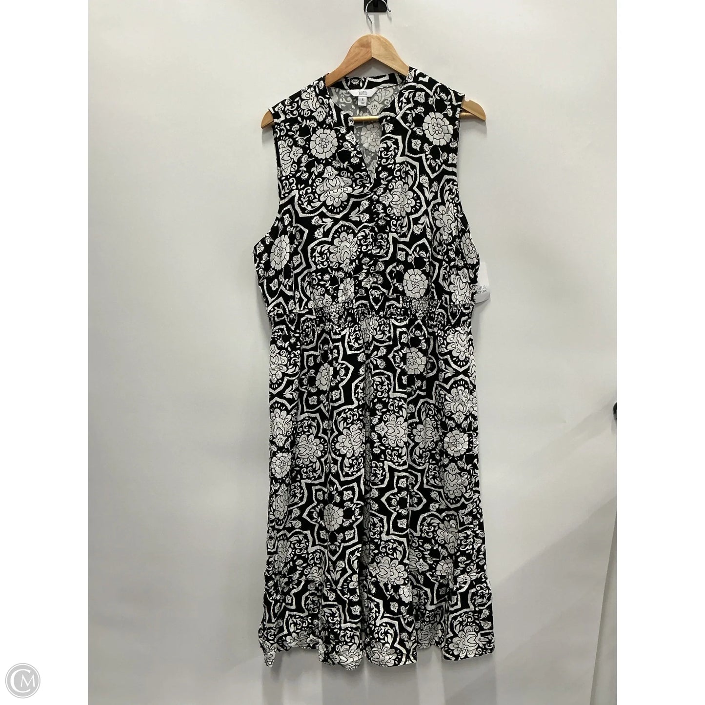 Dress Casual Maxi By Croft And Barrow In Black & White, Size: Xl