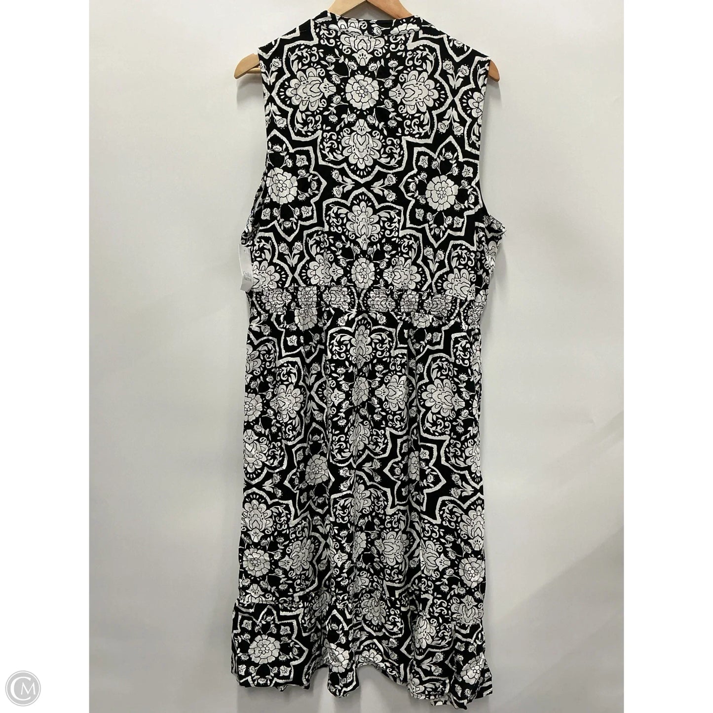 Dress Casual Maxi By Croft And Barrow In Black & White, Size: Xl
