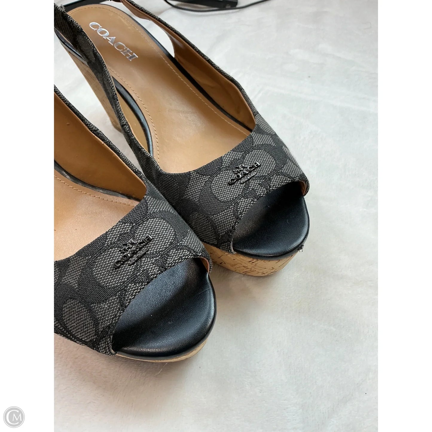 Sandals Designer By Coach In Black & Tan, Size: 10