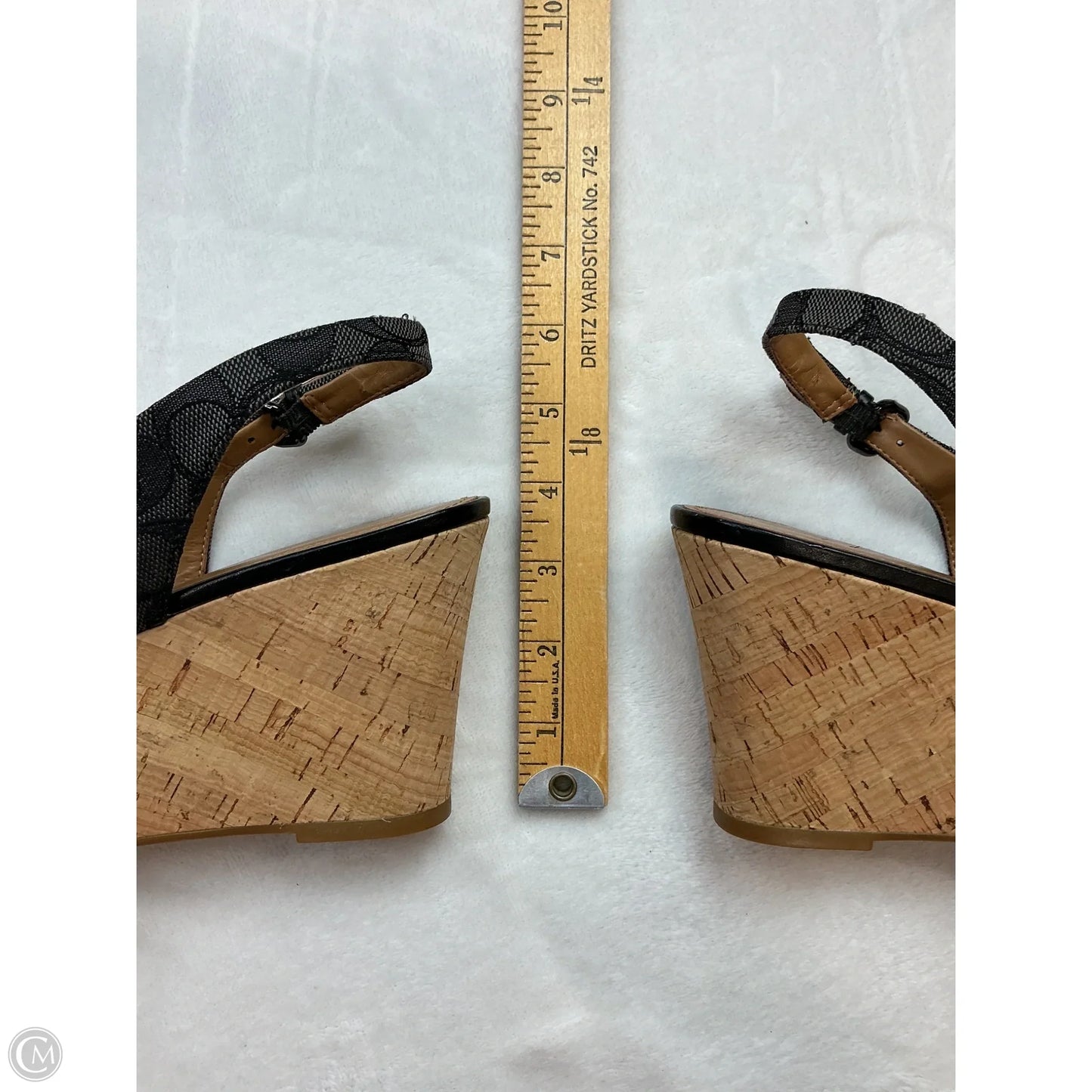 Sandals Designer By Coach In Black & Tan, Size: 10