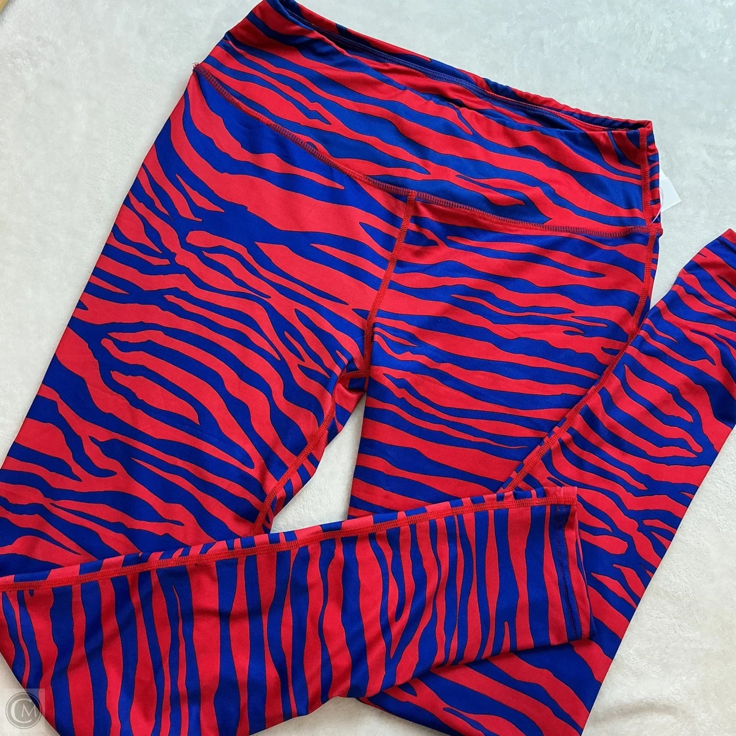 Athletic Leggings By Clothes Mentor In Blue & Red, Size: M