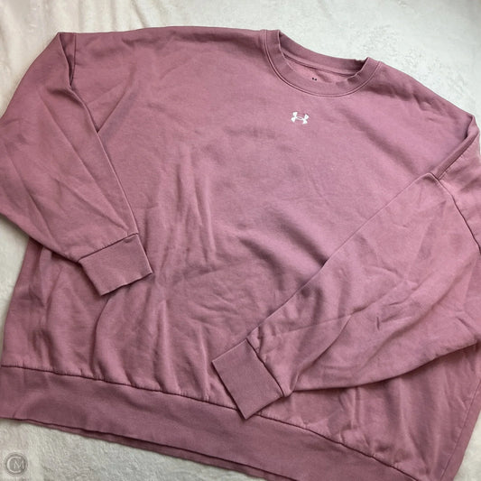 Sweatshirt Crewneck By Under Armour In Pink, Size: 2x