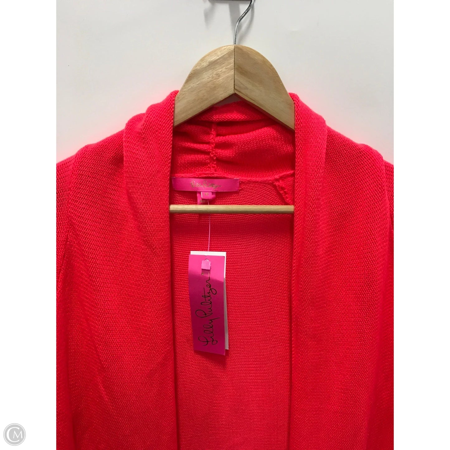 Sweater Cardigan Designer By Lilly Pulitzer In Orange, Size: M